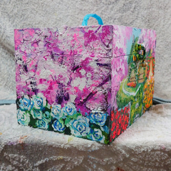 油絵 春の桜ボックス 4枚目の画像