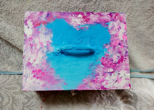 油絵 春の桜ボックス 5枚目の画像