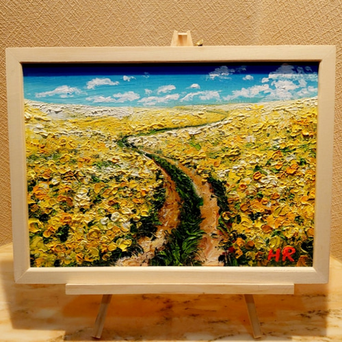 油絵 絵画 菜の花ボックス 油絵 絵画 菜の花ボックス 油絵 油彩 油彩画 絵 絵画 【菜の花畑