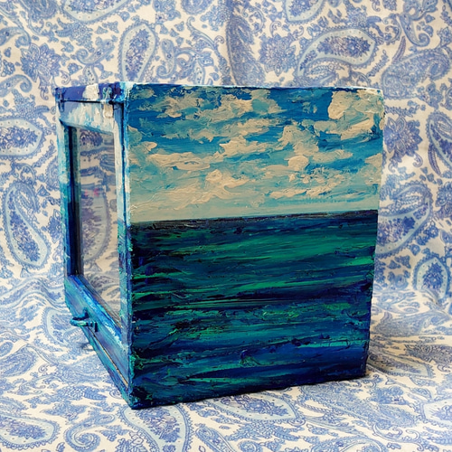 油絵 海の美術館 絵画 HR 通販 11597746｜Creema(クリーマ)