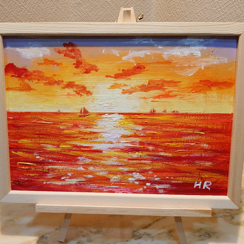 油絵 絵画 【夕暮れの波】 Amazon | 夕暮れ時の大きな波 数字油絵 壮大な背景超リアルな