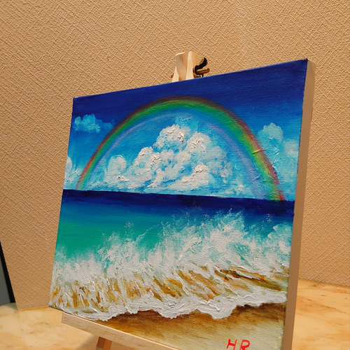 油絵 虹の海 絵画 HR 通販 11828751｜Creema(クリーマ)
