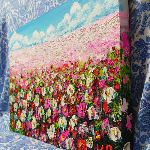 油絵 花畑 絵画 HR 通販 11882994｜Creema(クリーマ)