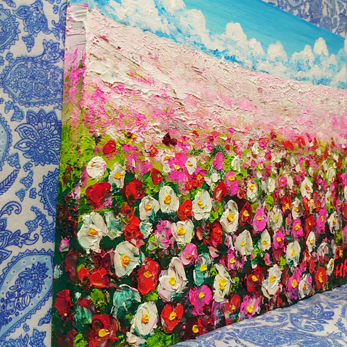 油絵 花畑 絵画 HR 通販 11882994|Creema(クリーマ) 油絵 花畑 絵画 HR 通販 11882994|Creema(クリーマ)