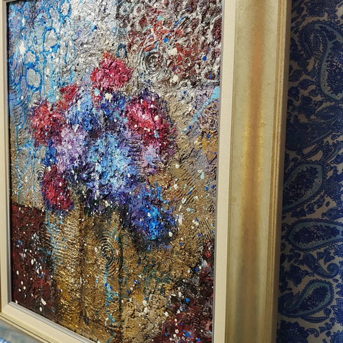油絵　f10 油絵 紫陽花【F10号】 絵画 HR 通販 11894575｜Creema(クリーマ)