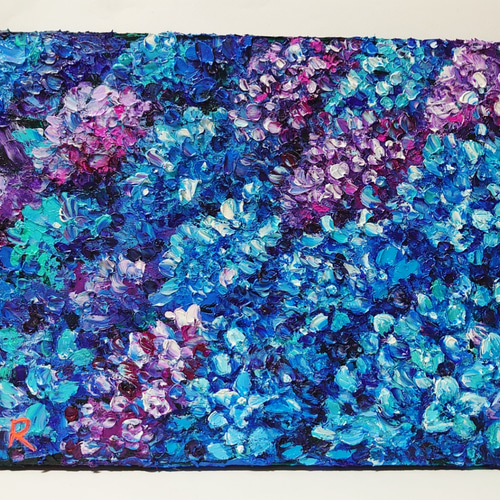 油絵 絵画 【紫陽花畑】 油絵 絵画 【紫陽花畑】 - メルカリ
