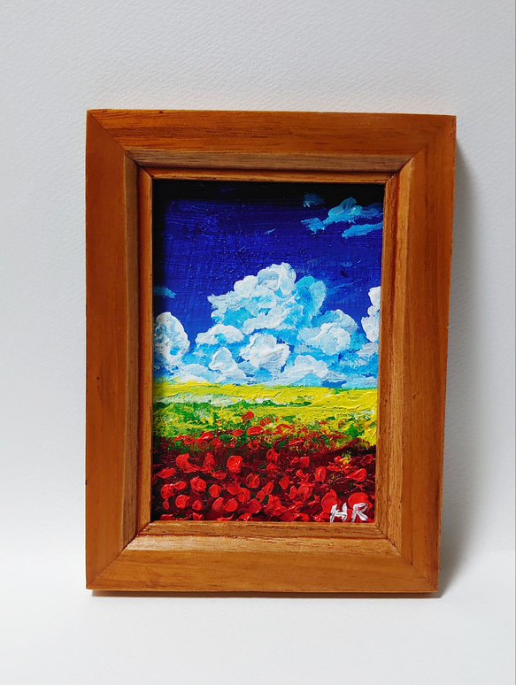 卓上ハッピーひまわり畑 切りつけ 画家小楠アキコ作品 L判サイズ 卓上ハッピーひまわり畑 切りつけ 画家小楠アキコ作品 L判サイズ