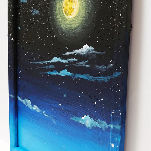 油絵 絵画【満月の夜空】 - メルカリ