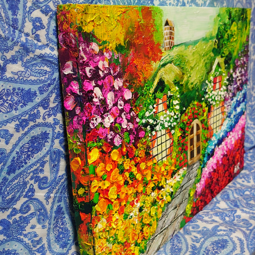 油絵 花の屋敷【A3】 絵画 HR 通販 11987262|Creema(クリーマ) 油絵 花の屋敷【A3】 絵画 HR 通販 11987262|Creema(クリーマ)