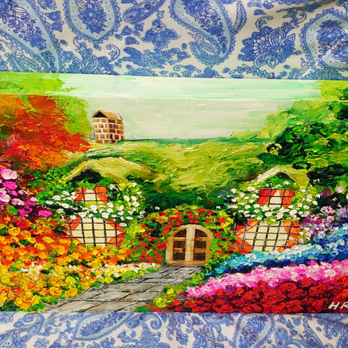 油絵 花の屋敷【A3】 絵画 HR 通販 11987262|Creema(クリーマ) 油絵 花の屋敷【A3】 絵画 HR 通販 11987262|Creema(クリーマ)
