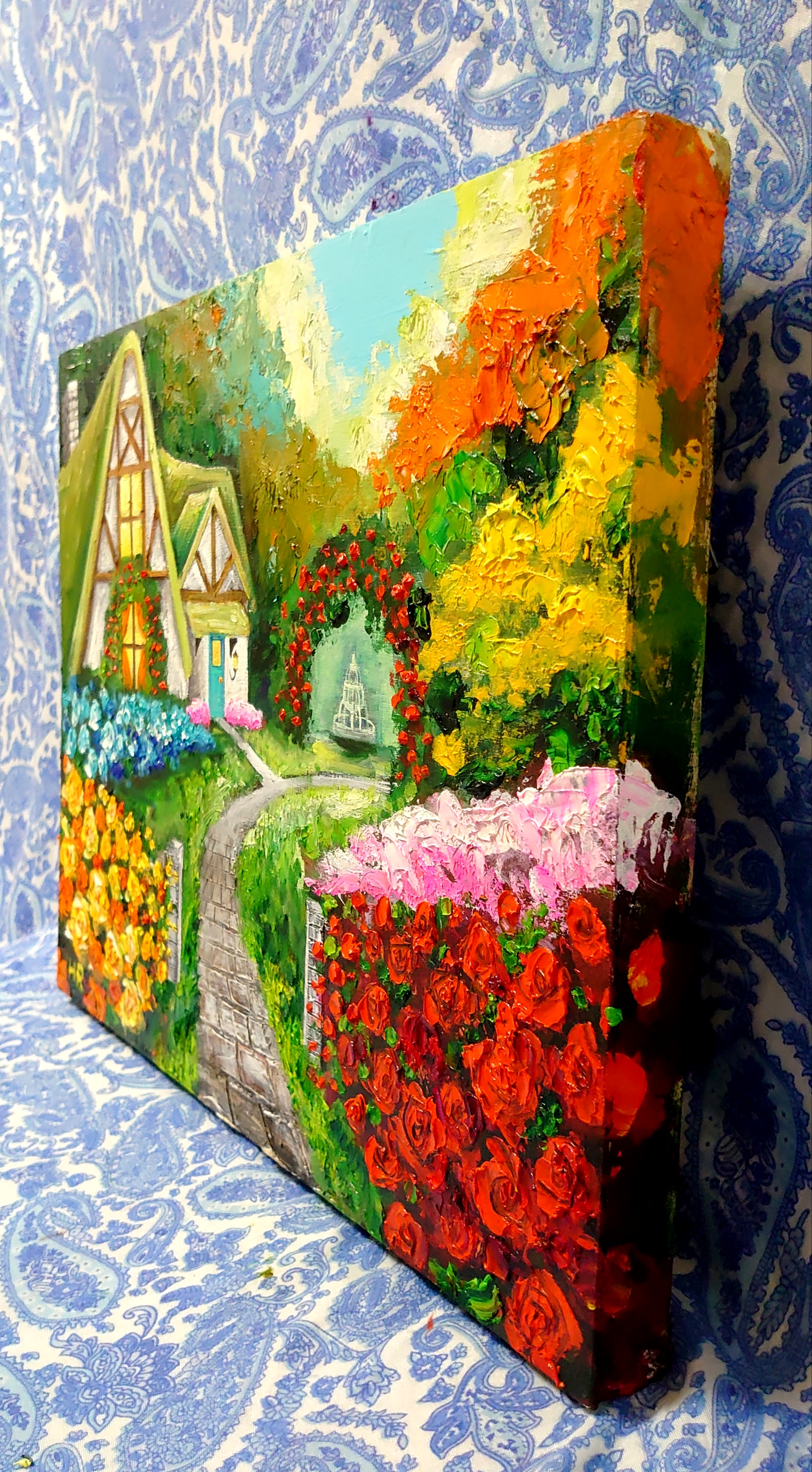 油絵 絵画 【メルヘンの国】 油絵 絵画 【メルヘンの国】
