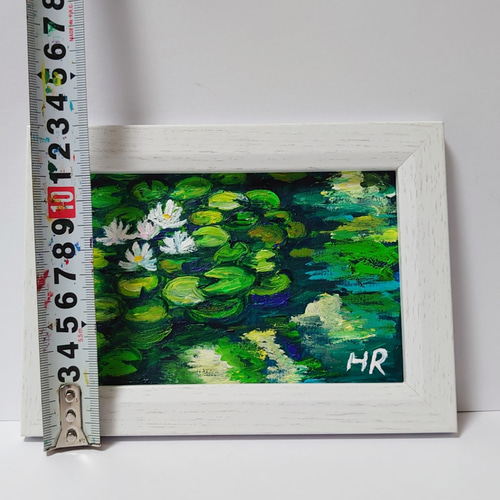油絵 絵画【蓮の池】 油絵 蓮の池 絵画 HR 通販 12814518｜Creema(クリーマ)