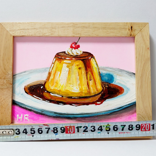 油絵 2L絵画額付き【プリン】 絵画 HR 通販 12282913｜Creema
