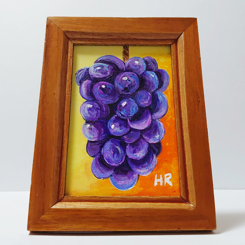 油絵 ミニ絵画額付き【ブドウ】 絵画 HR 通販 12297828 油絵 ミニ絵画額付き【ブドウ】 絵画 HR 通販 12297828