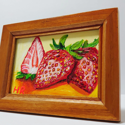 油絵 ミニ絵画額付き【いちご】 絵画 HR 通販 12299921 油絵 ミニ絵画額付き【いちご】 絵画 HR 通販 12299921