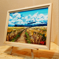 油絵  麦の畑 2枚目の画像