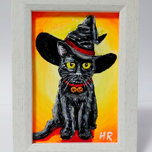 【油彩画】　「ハロウィンリース」　Ｆ3 号　油絵 油彩画】 「ハロウィンリース」 F3 号 油絵 油彩画