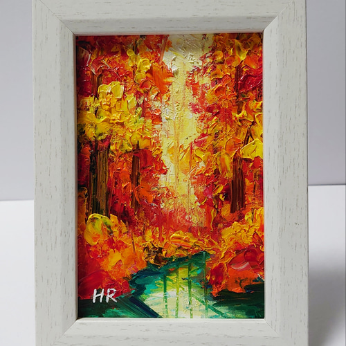 メルカリ 絵画 絵 油絵 uF6-081711 風景（秋の紅葉） - 絵画