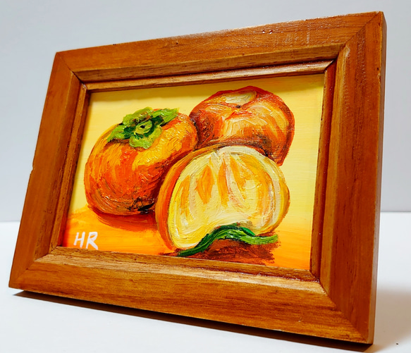 絵画　油絵　静物　果物　ミニ美 絵画果物静物画油絵