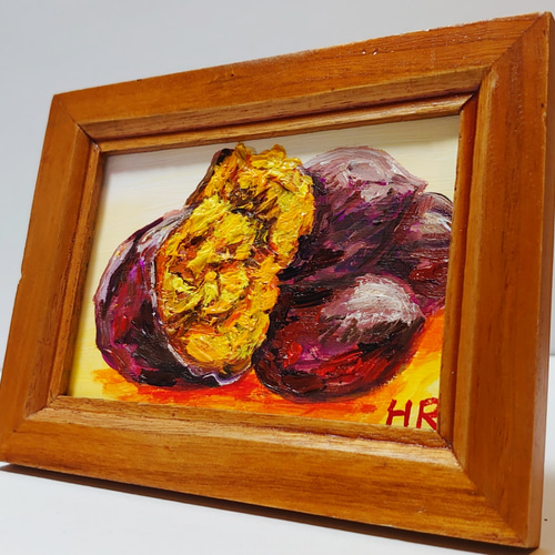 油絵 ミニ絵画【スイカ】 油絵】【ミニ絵画スイカ】 #油絵 #手書き #アート #絵画販売