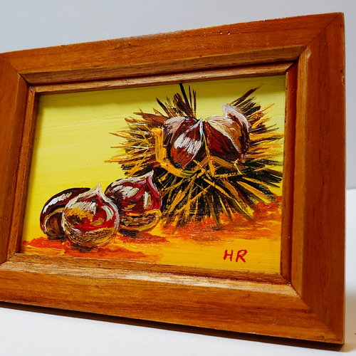 絵画　油絵　静物画　ミニ美 Amazon.co.jp: 油絵 21 点 バスケットと 6 つのオレンジのある