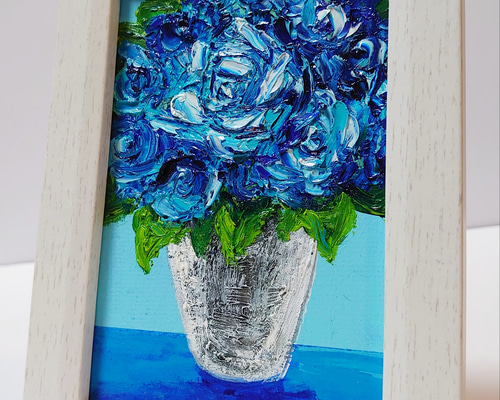 赤い薔薇《額つき油絵原画》 絵画 kei 通販｜Creema(クリーマ
