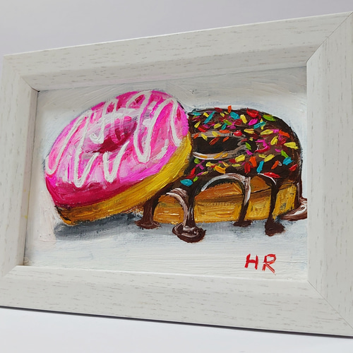 新品　半額！　おおでゆかこ 直筆サイン入り複製原画「ドーナツパーティー」 新品 おおでゆかこ 直筆サイン入り複製原画「ドーナツパーティー