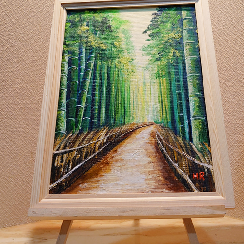 油絵 竹林 絵画 HR 通販 12624845｜Creema(クリーマ) ハンドメイド