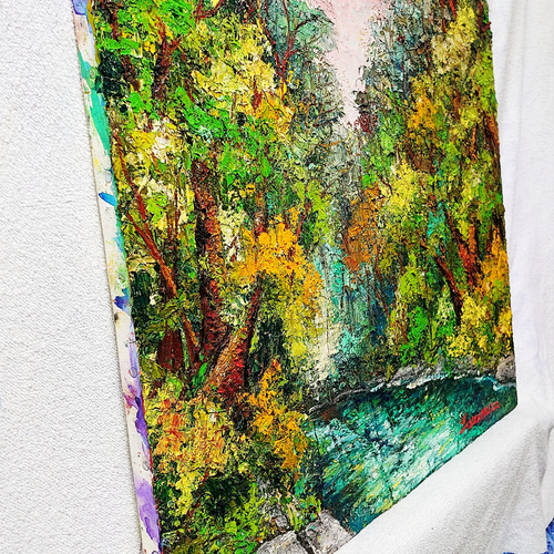 大型セールや時期 絵画 移り行く森【A】 油絵 HR 12680954｜Creema(クリーマ) 通販 絵画