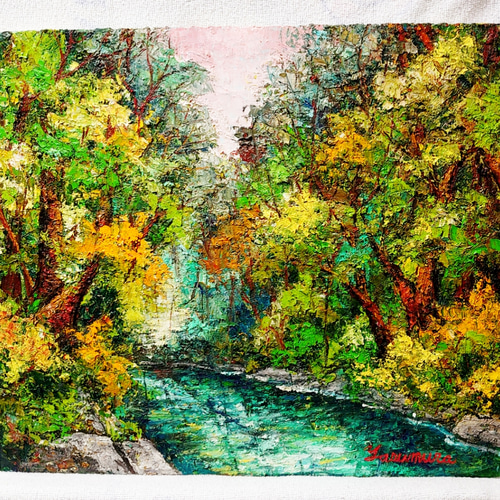 油絵 移り行く森【B】 絵画 HR 通販 12680965｜Creema(クリーマ)