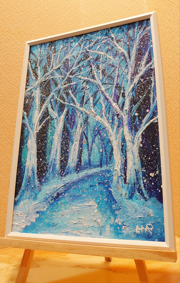 油絵 雪の林道 絵画 HR 通販 12737692｜Creema(クリーマ)