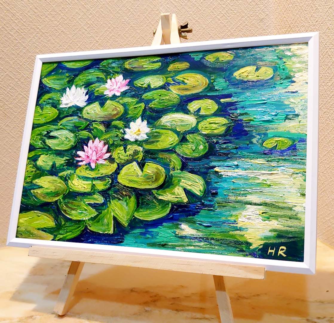 水蓮の油絵です