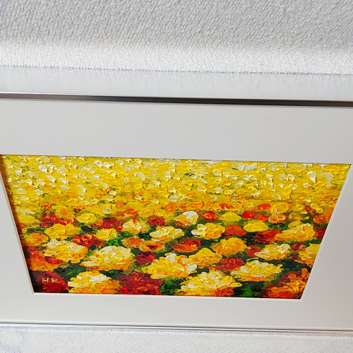 油絵 黄色い花畑 絵画 HR 通販 12827783|Creema(クリーマ) 油絵 黄色い花畑 絵画 HR 通販 12827783|Creema(クリーマ)