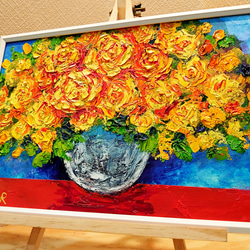 油絵 絵画【白と黄色花】 油絵 絵画【白と黄色花】 - メルカリ