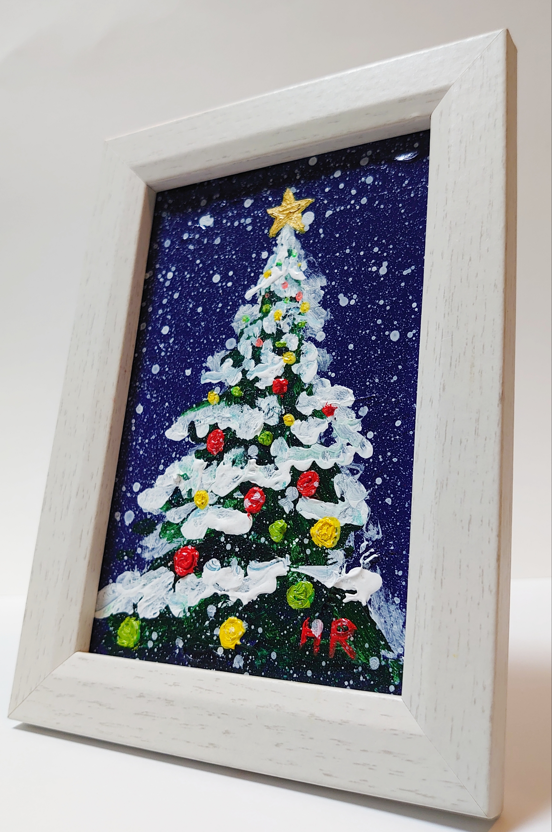 自作絵画（額入り）クリスマスver.