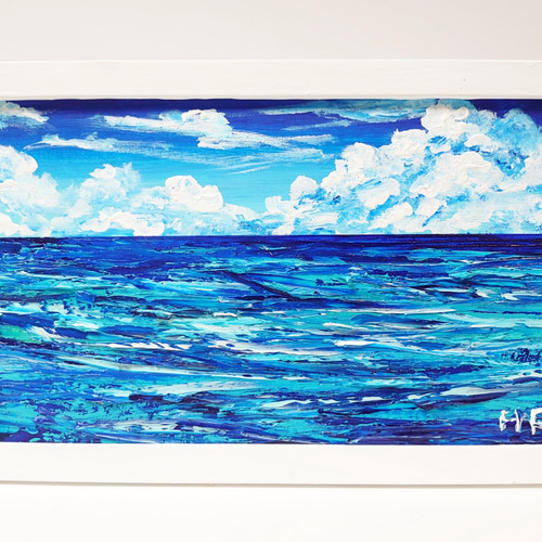 油絵 ミニ絵画【大海】