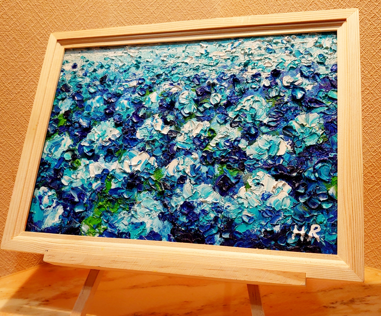 油絵 絵画 【青いお花畑】 絵画 ＨＲ 通販｜Creema(クリーマ)