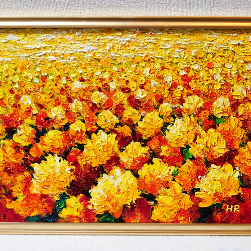 油絵 花畑 絵画 HR 通販 11882994｜Creema(クリーマ)