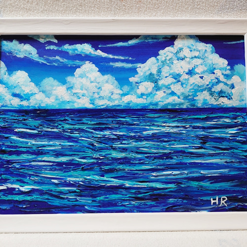 油絵 絵画 【大海】【A3判】 絵画 HR 通販 12930370｜Creema