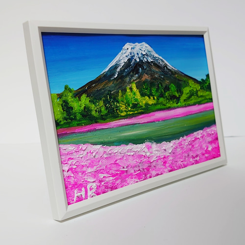 油絵 ミニ絵画【富士山の春のお花畑】 絵画 HR 通販 13026594 油絵 ミニ絵画【富士山の春のお花畑】 絵画 HR 通販 13026594