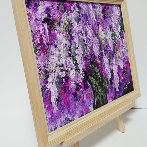 油絵 絵画 【藤の花】 絵画 HR 通販 13032145｜Creema(クリーマ)