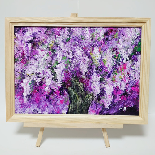 油絵 油彩 油彩画 絵 絵画 【藤の花の橋】 | HIROSHI1990