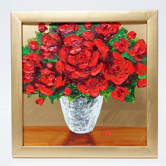 油絵 絵画 【赤い薔薇 】 | HIROSHI1990