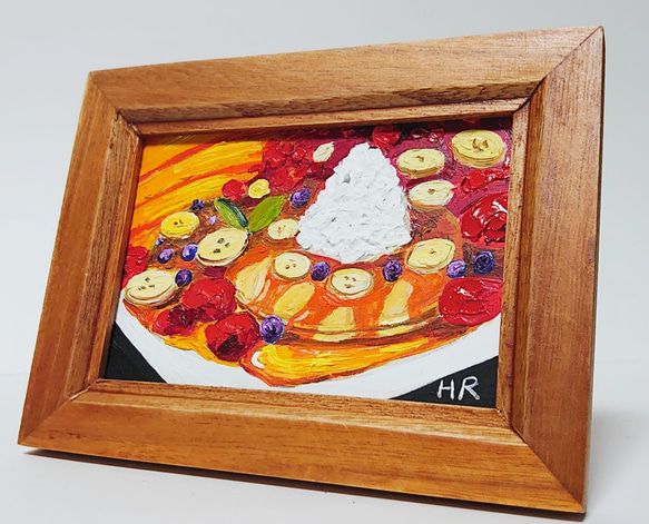 油絵 ミニ絵画 【フルーツパンケーキ】 絵画 HR 通販 13113838