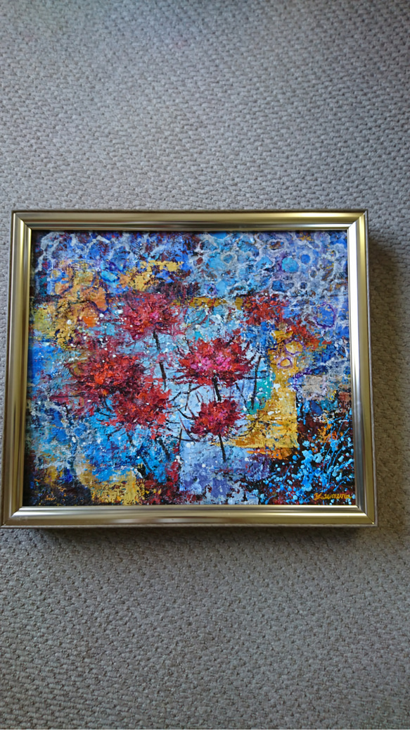 花の絵画 絵画 インテリア 「風花 ～kazahana～」 冬 玄関 風水 運気