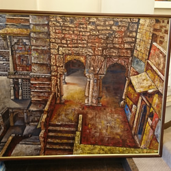 チャンド・バリオの階段井戸(油彩F100) 2枚目の画像