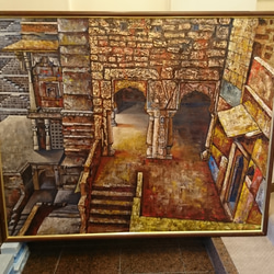 チャンド・バリオの階段井戸(油彩F100) 3枚目の画像