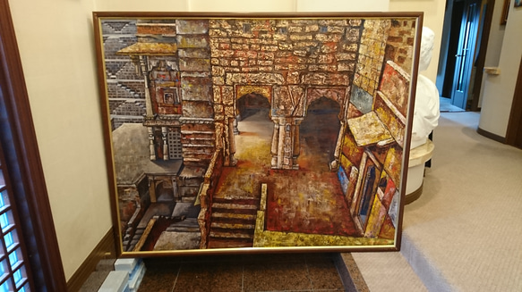 チャンド・バリオの階段井戸(油彩F100) 3枚目の画像