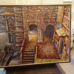 チャンド・バリオの階段井戸(油彩F100) 5枚目の画像