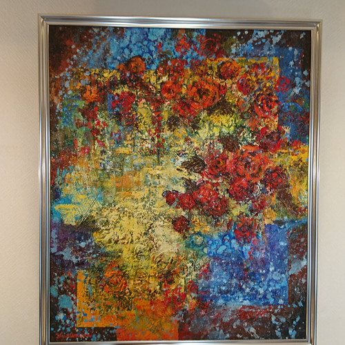【一点物】『　緑の庭　』油絵 20号　油彩　油画　絵画　インテリアアート Creema限定SALE【一点物】『 緑の庭 』油絵 F20号 油彩 油画
